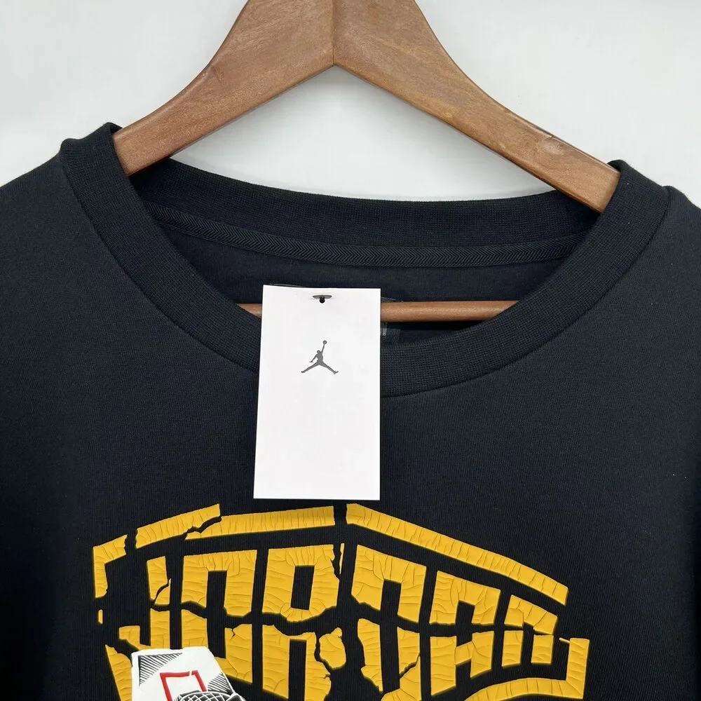 NEW Air Jordan Sport DNA Fleece Artwork Crewneck 2XL Black Mens DC9615-010